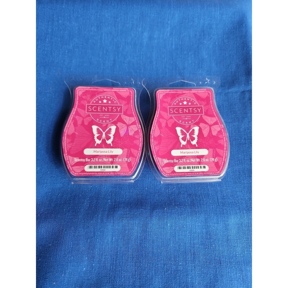 2 Scentsy Wax Bars MARIPOSA LILY Lot Scent Melts 3.2 Fl Oz